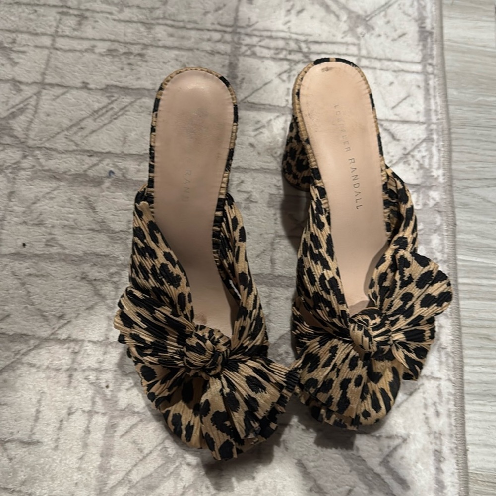 Loeffler Randall cheetah now heels